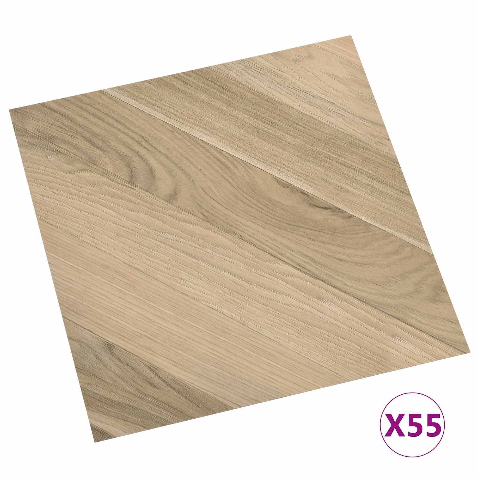 Podne daske 55 pcs Smeđa 5,11 m² PVC
