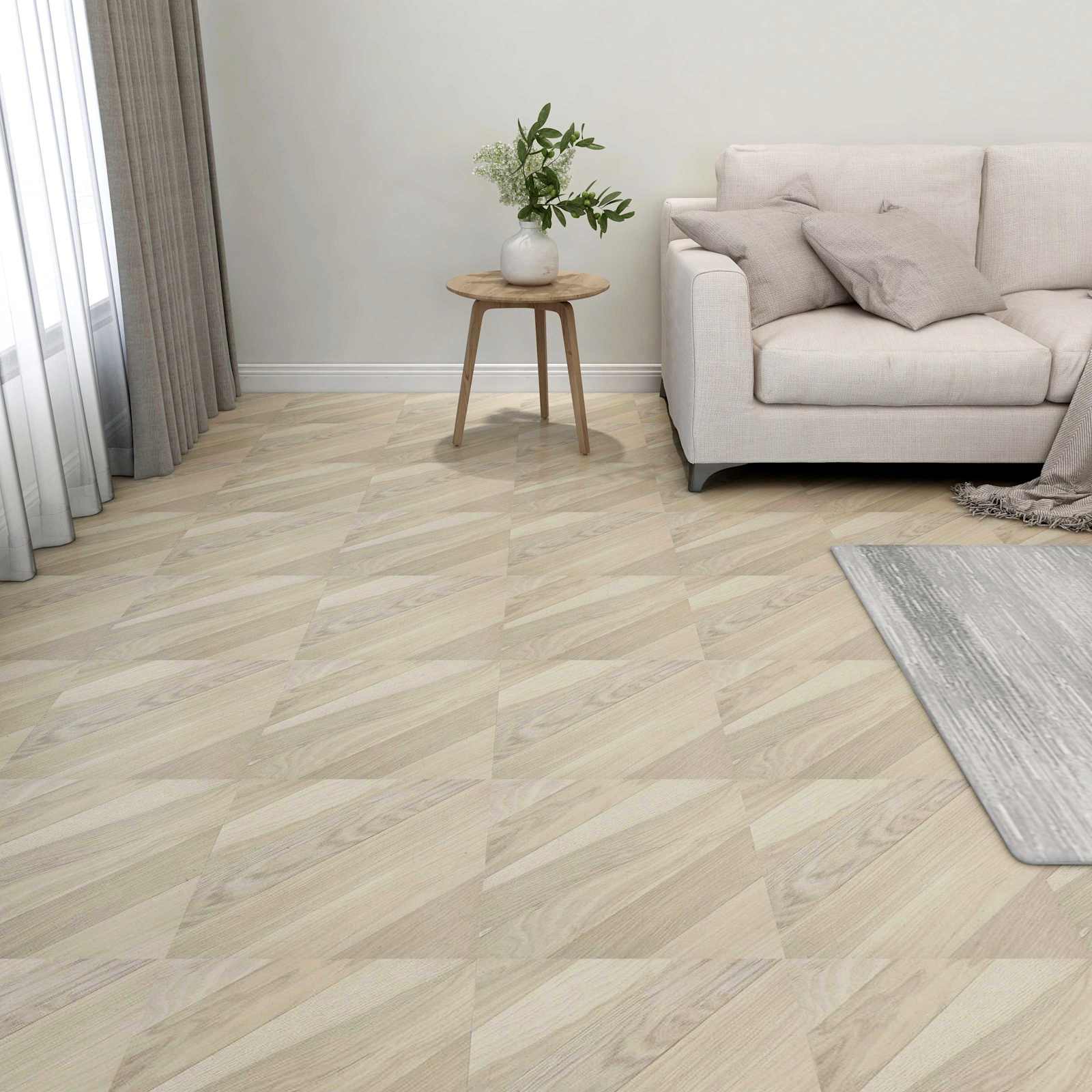 Podne daske 55 pcs Bež 5,11 m² PVC
