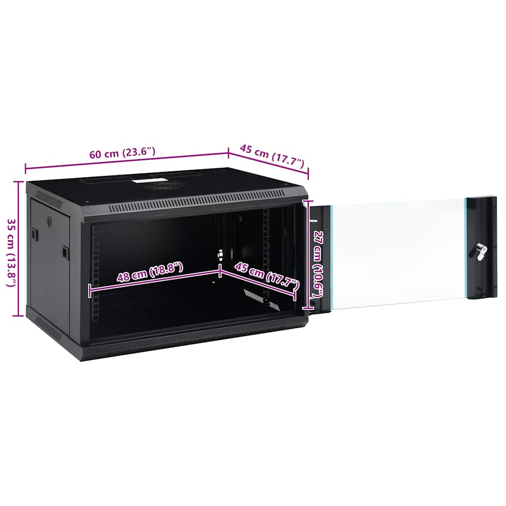 Zidni komunikacijski ormar 6U 19" IP20 600 x 450 x 350 mm