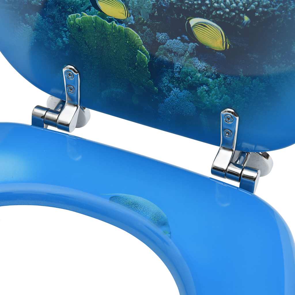 Toaletne daske s poklopcem 2 kom MDF s uzorkom dubokog mora