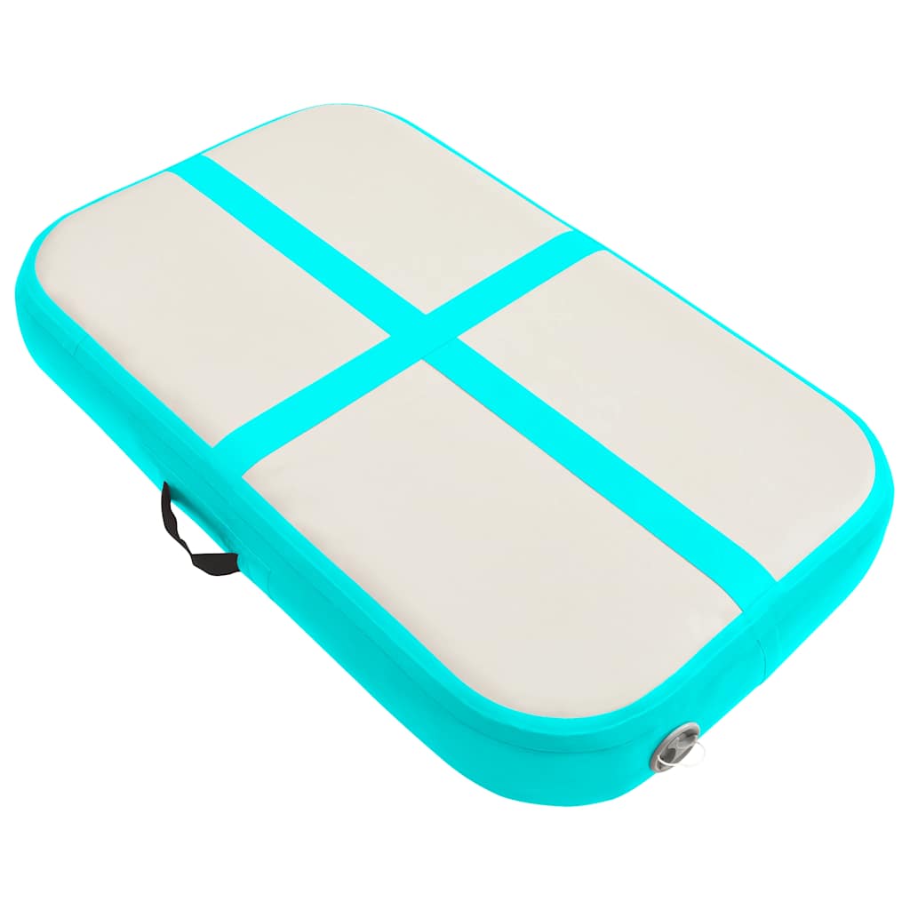 Strunjača na napuhavanje s crpkom 60 x 100 x 15 cm PVC zelena