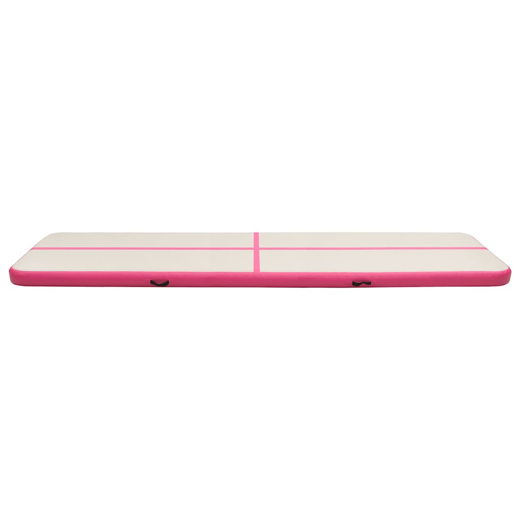 Strunjača na napuhavanje s crpkom 600 x 100 x 15 cm PVC roza