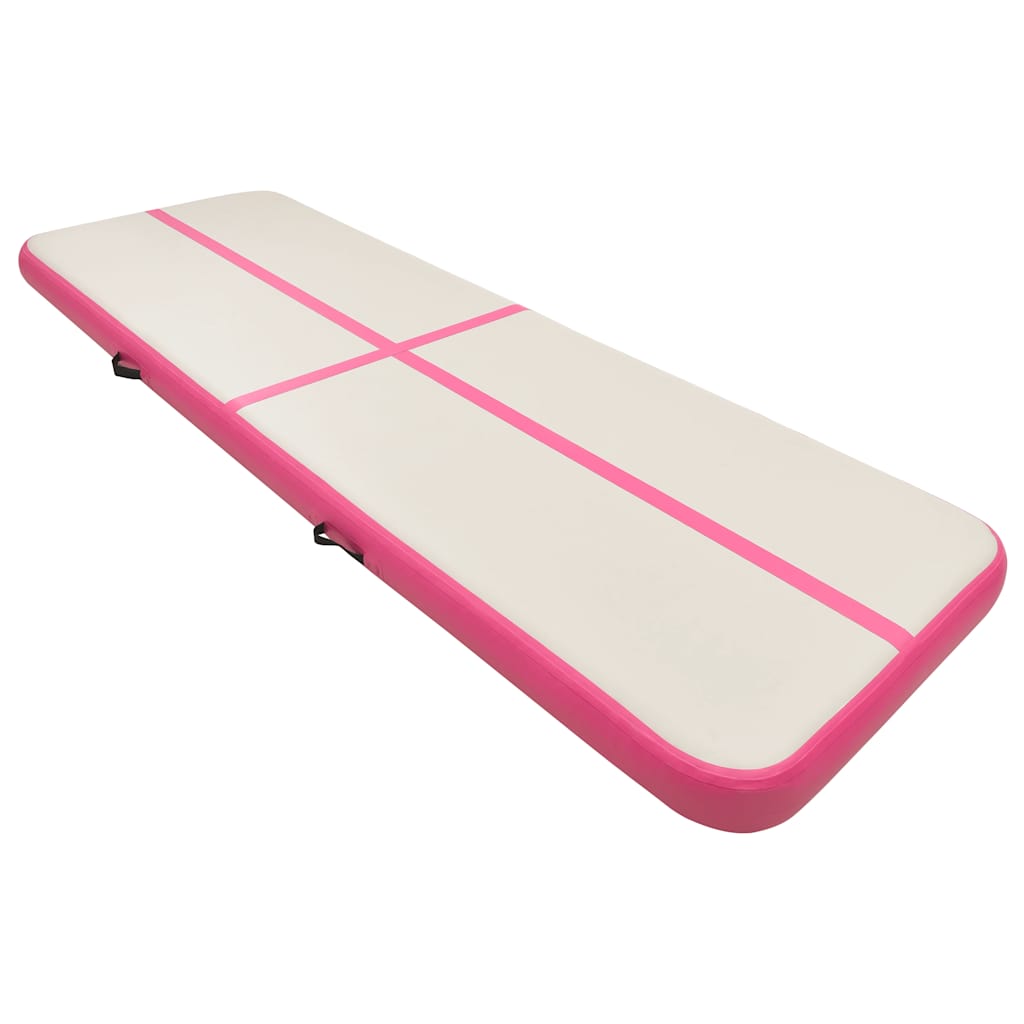 Strunjača na napuhavanje s crpkom 400 x 100 x 20 cm PVC roza