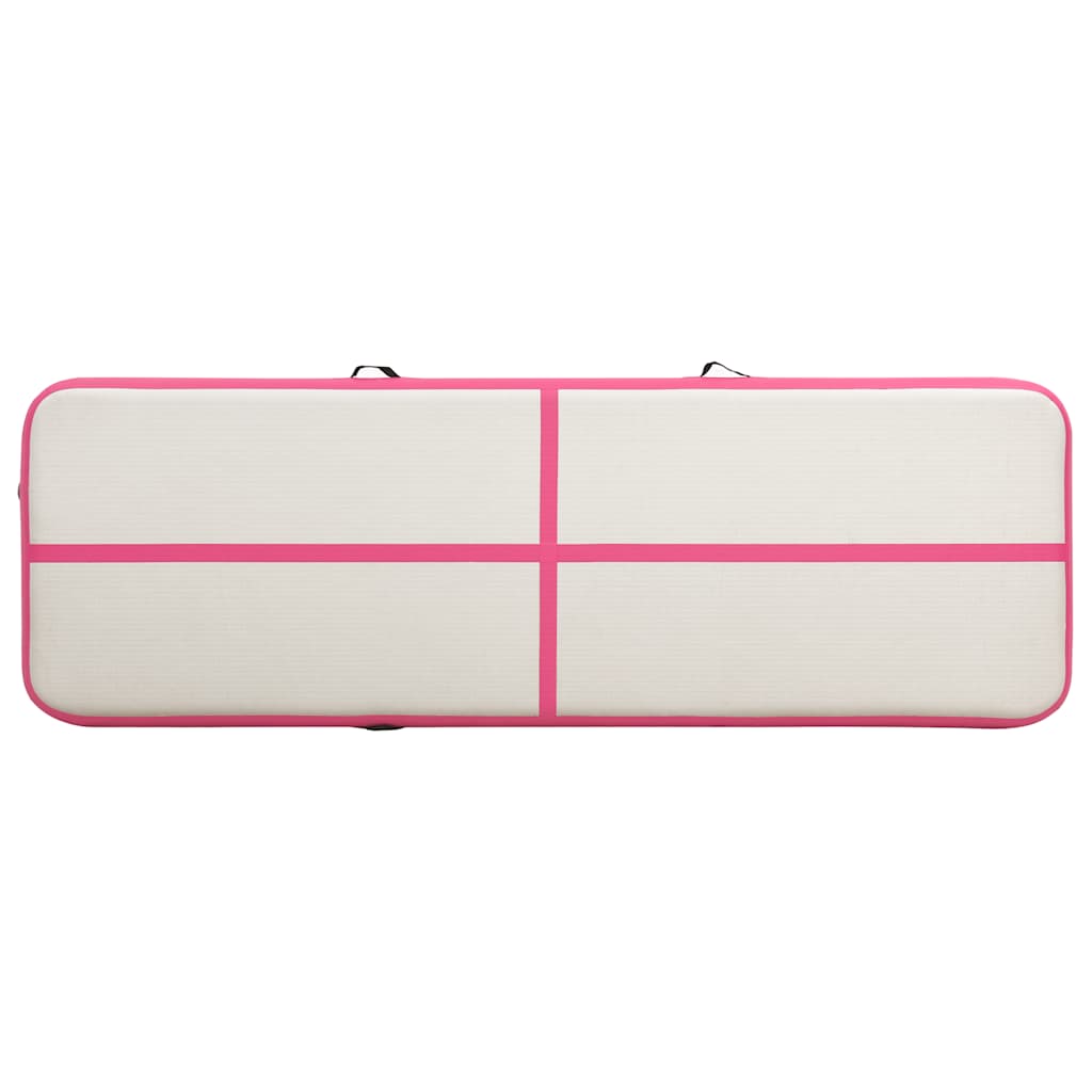 Strunjača na napuhavanje s crpkom 400 x 100 x 20 cm PVC roza