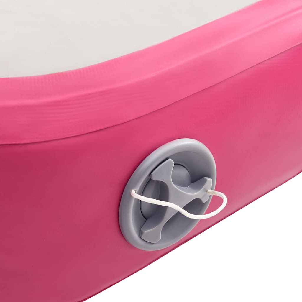 Strunjača na napuhavanje s crpkom 400 x 100 x 20 cm PVC roza