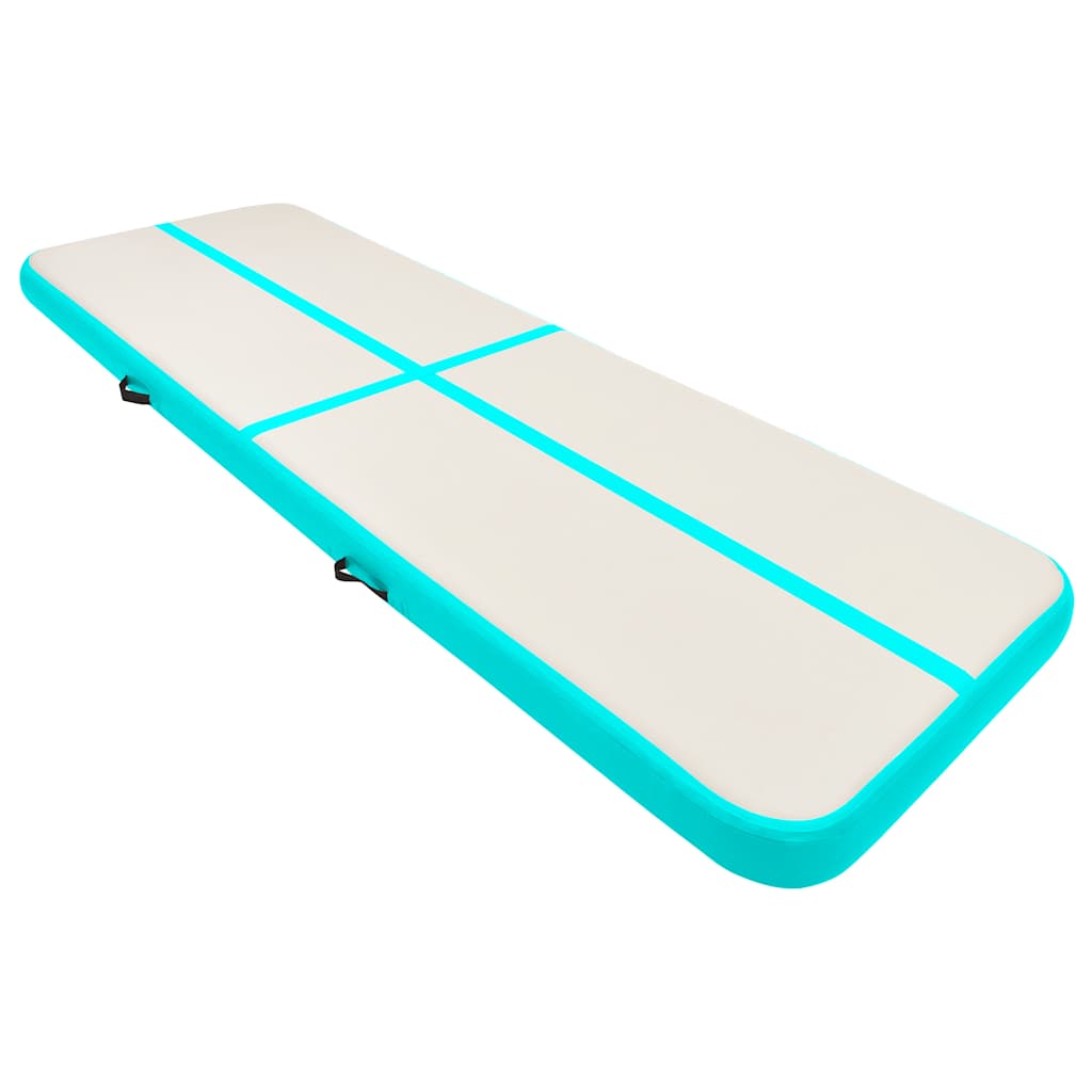 Strunjača na napuhavanje s crpkom 400 x 100 x 20 cm PVC zelena