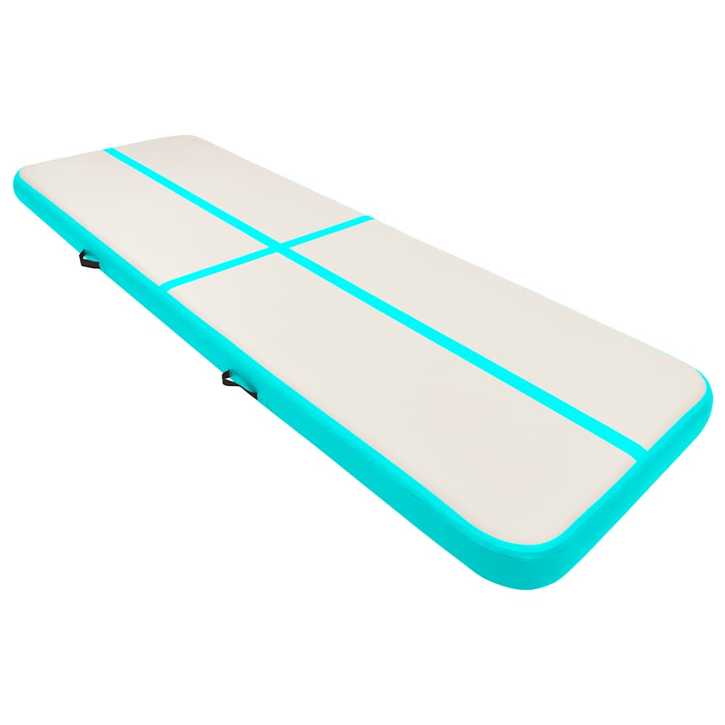 Strunjača na napuhavanje s crpkom 500 x 100 x 20 cm PVC zelena