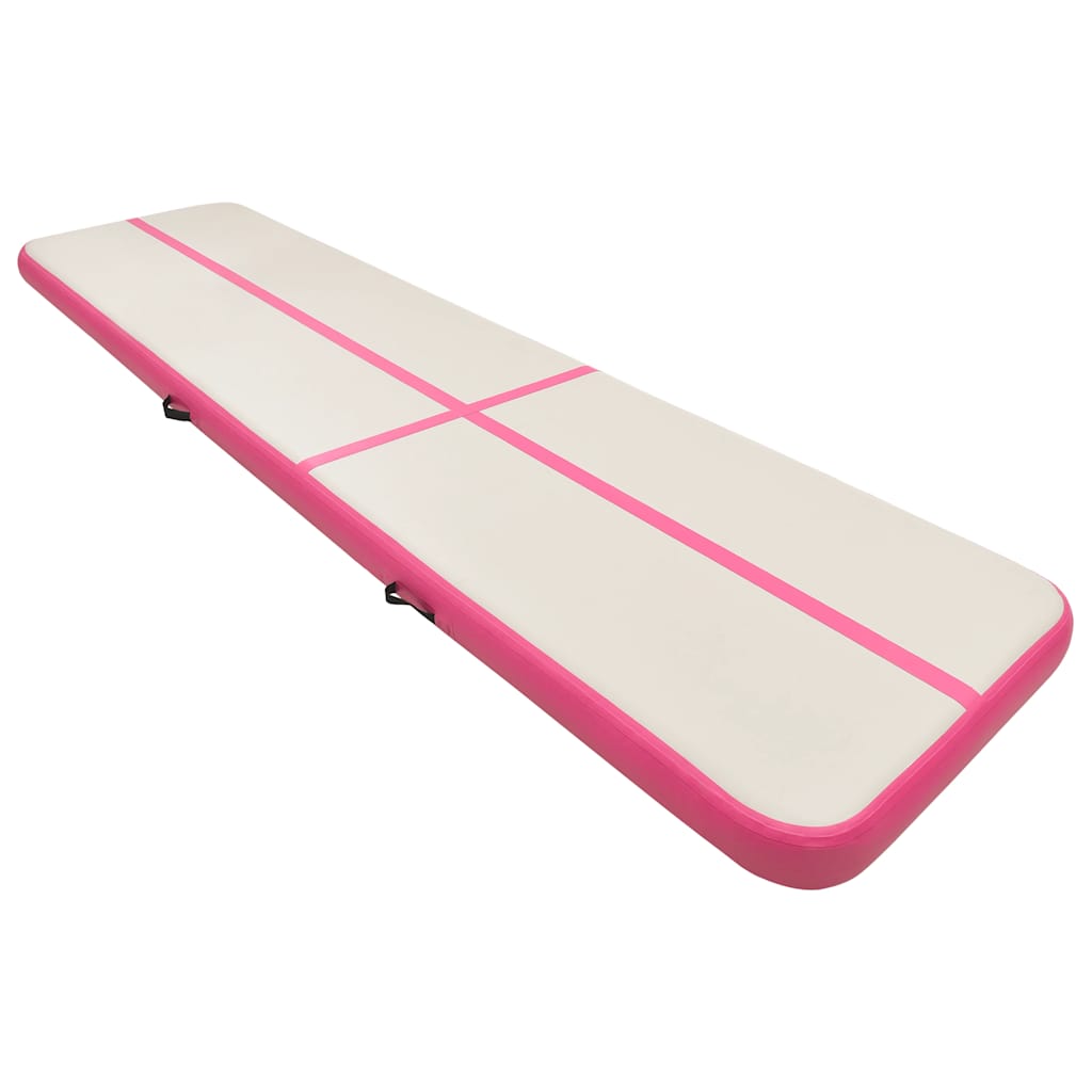 Strunjača na napuhavanje s crpkom 800 x 100 x 20 cm PVC roza