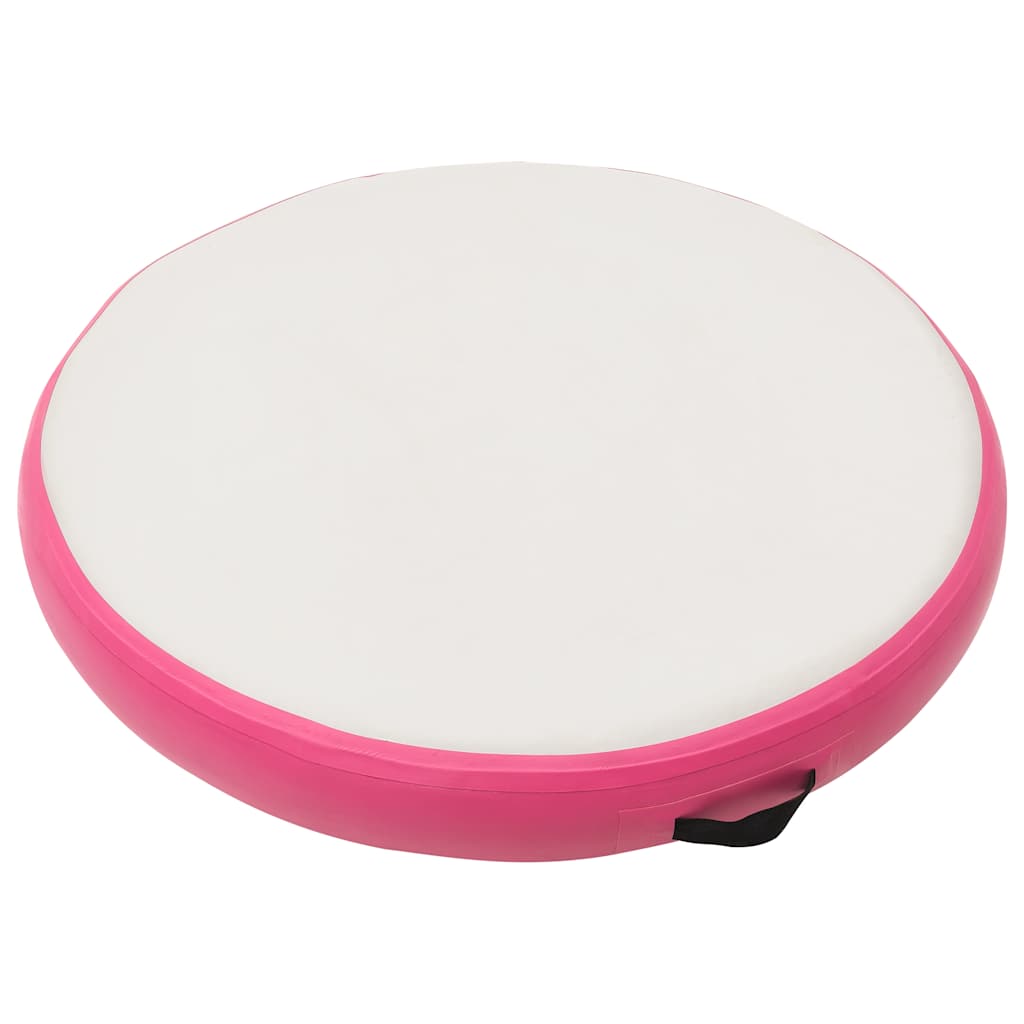 Gimnastička prostirka na napuhavanje 100x100x15 cm PVC roza