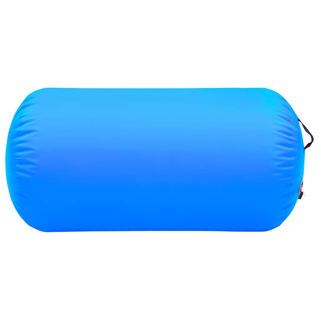 Gimnastički valjak na napuhavanje s crpkom 120x75 cm PVC plavi