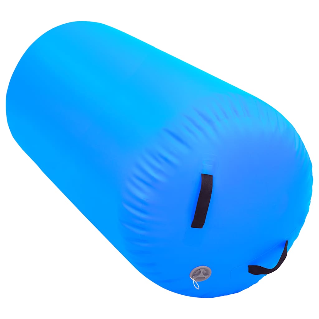 Gimnastički valjak na napuhavanje s crpkom 120x75 cm PVC plavi