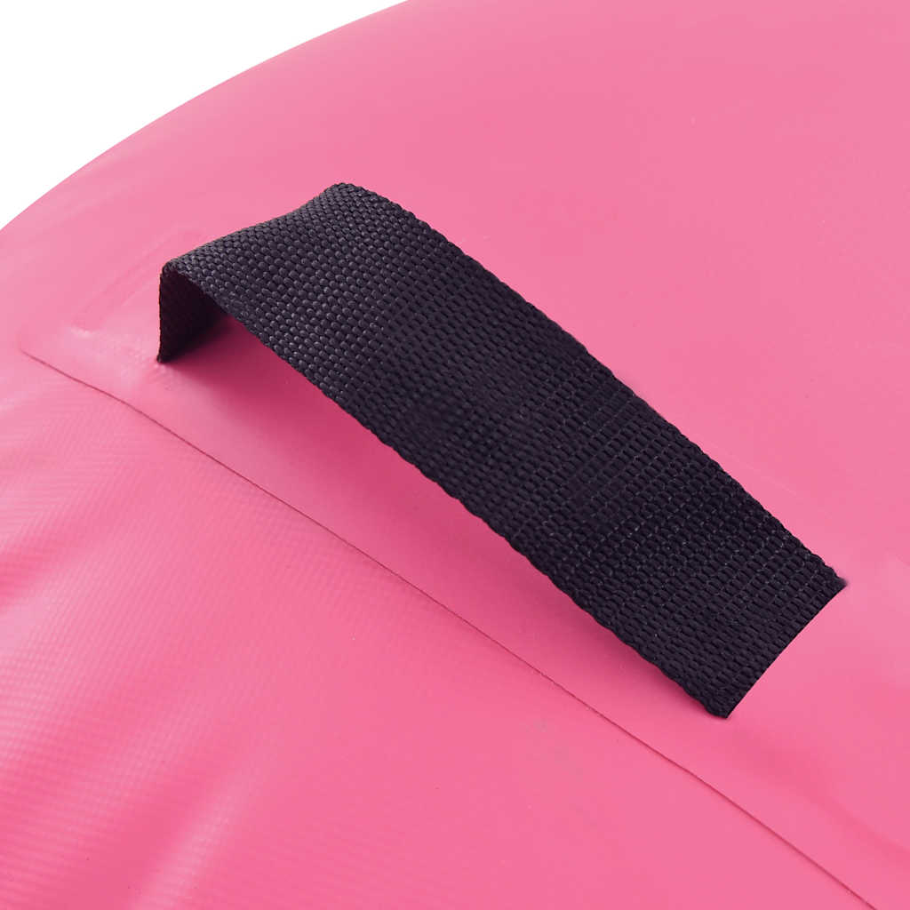 Gimnastički valjak na napuhavanje s crpkom 120 x 90 cm PVC rozi