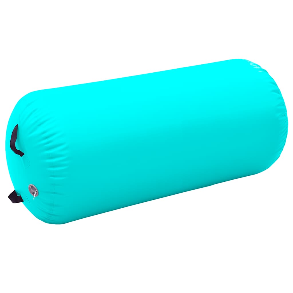 Gimnastički valjak na napuhavanje s crpkom 120x90 cm PVC zeleni