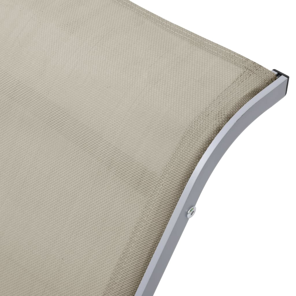 Ležaljka za sunčanje od tekstilena i aluminija krem