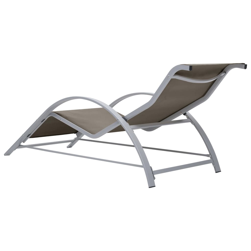 Ležaljka za sunčanje od tekstilena i aluminija smeđesiva