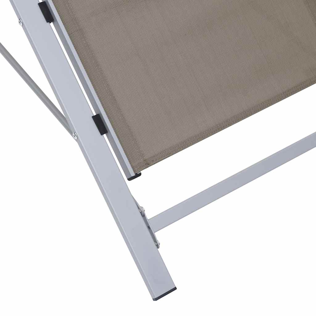 Ležaljka za sunčanje od tekstilena i aluminija smeđesiva