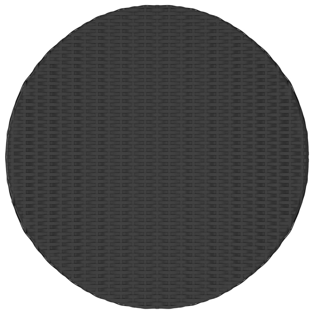 Vrtni stol crni 70 x 70 x 73 cm od poliratana