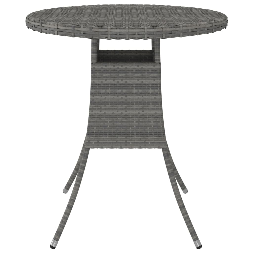 Vrtni stol sivi 70 x 70 x 73 cm od poliratana