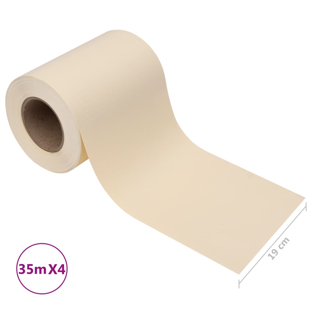 Vrtni zasloni za privatnost 4 kom PVC 35 x 0,19 m krem