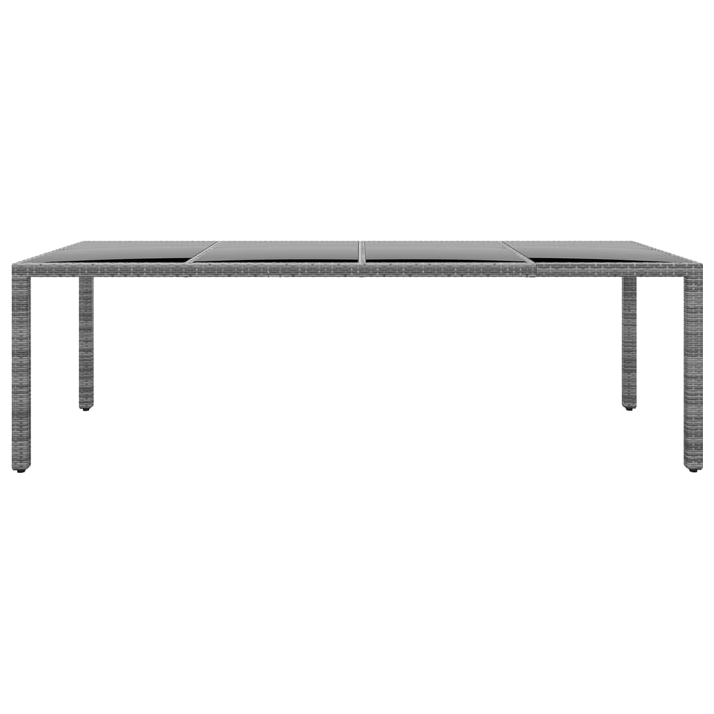 Vrtni stol 250x100x75 cm od kaljenog stakla i poliratana sivi