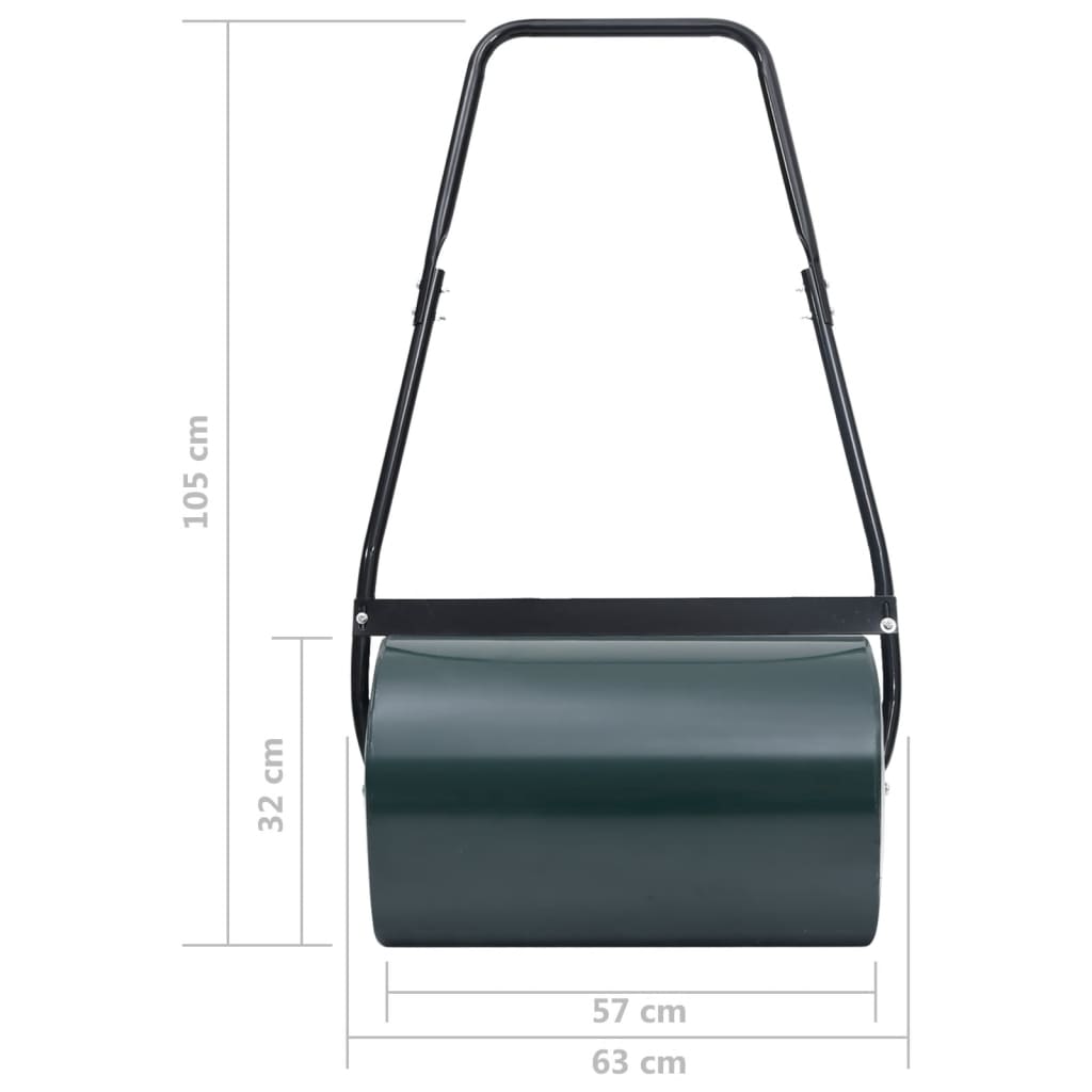 Valjak za travnjak zeleno-crni 63 cm 50 L