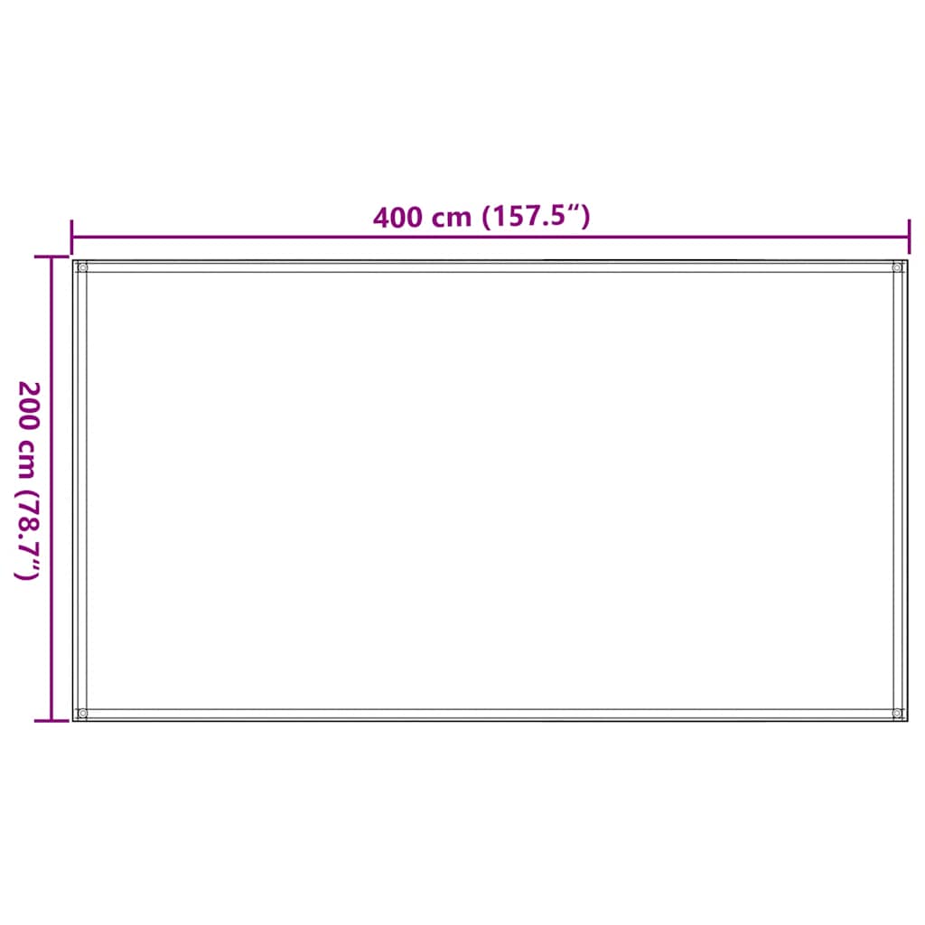 Tepih za šator 200 x 400 cm tamnozeleni