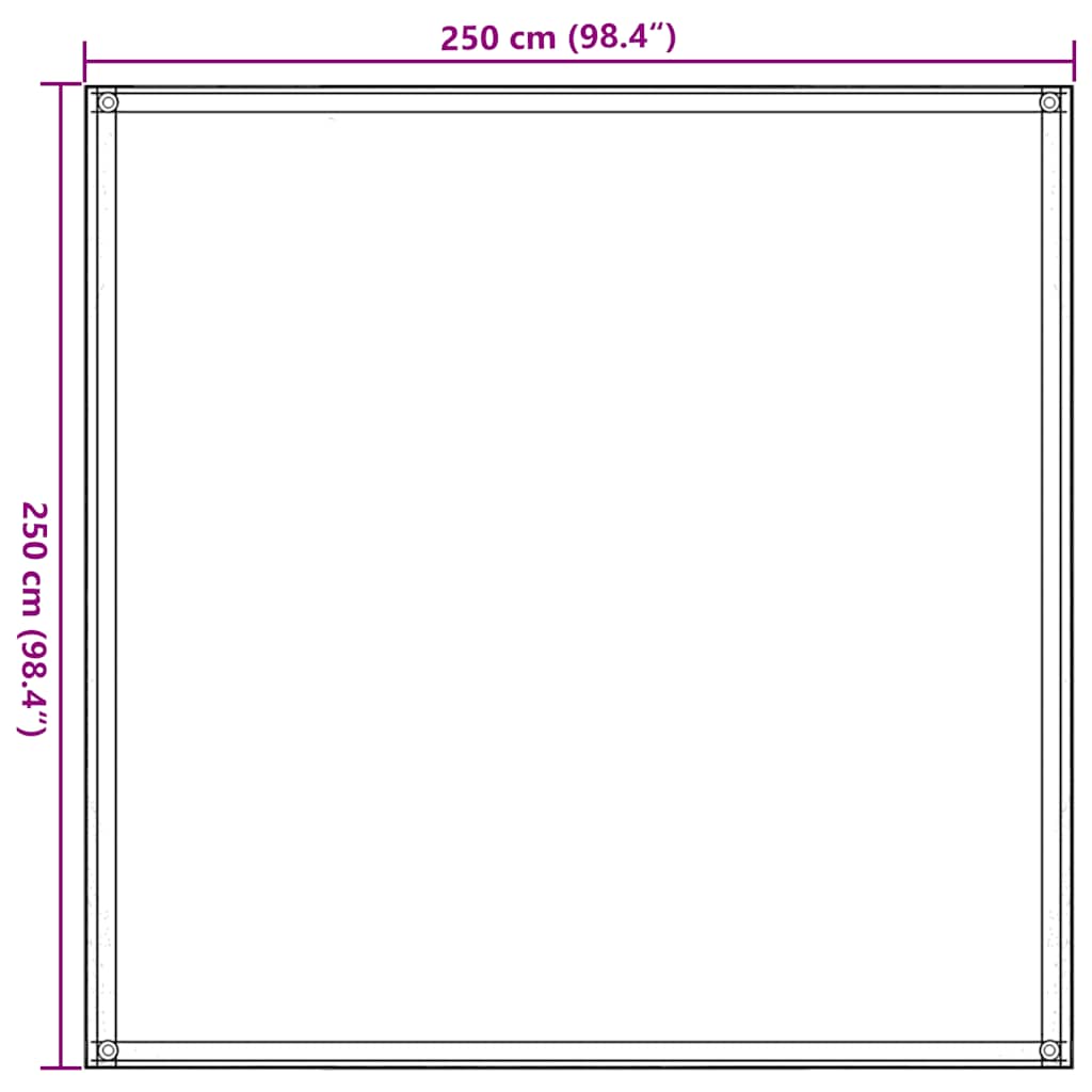 Tepih za šator 250 x 250 cm tamnozeleni
