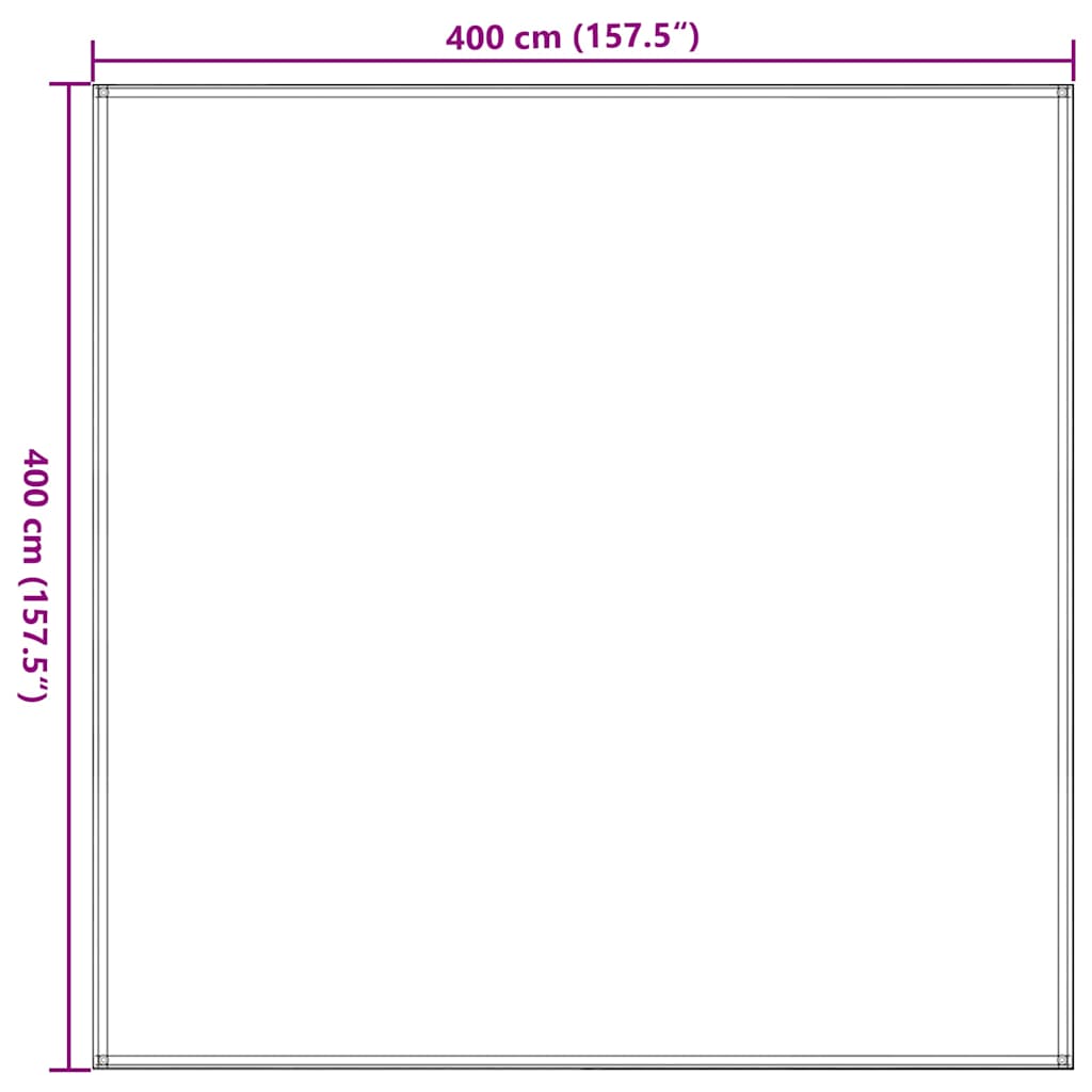 Tepih za šator 400 x 400 cm tamnozeleni HDPE