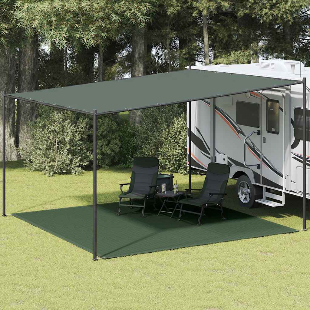 Tepih za šator 400 x 400 cm tamnozeleni HDPE