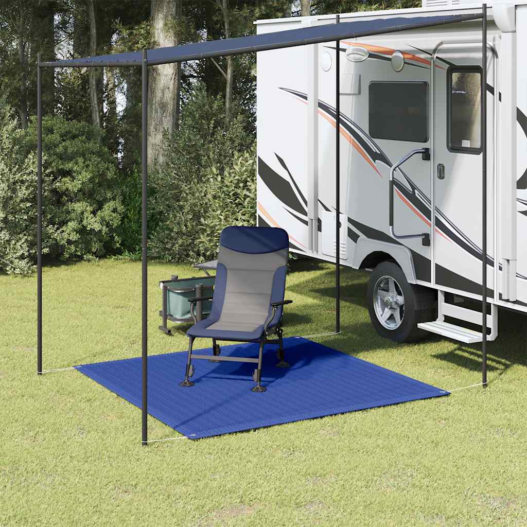 Tepih za šator 200 x 200 cm plavi HDPE