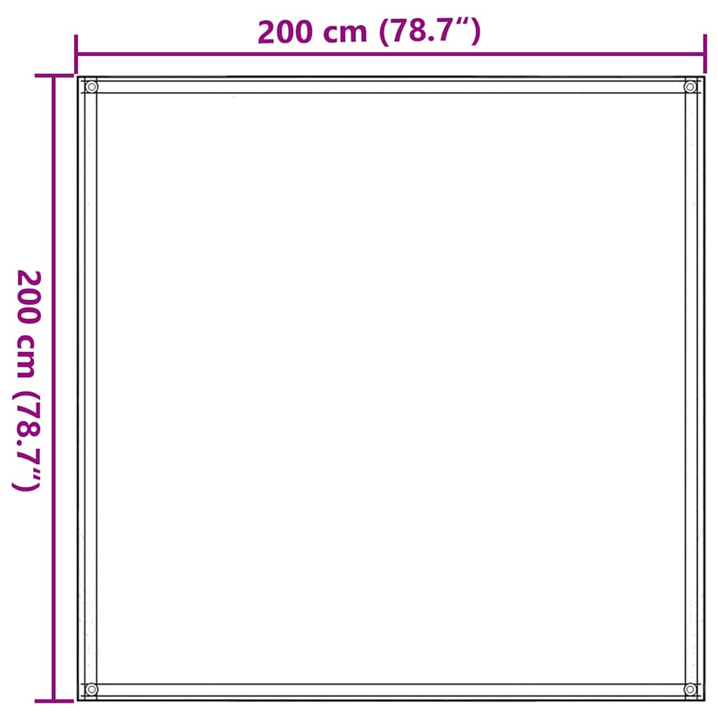 Tepih za šator 200 x 200 cm smeđe-sivi