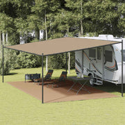 Tepih za šator smeđesivi 400 x 700 cm HDPE