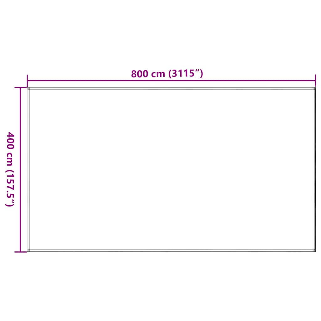 Tepih za šator bež 400 x 800 cm HDPE