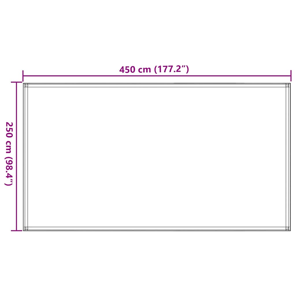Tepih za šator 250 x 450 cm crni