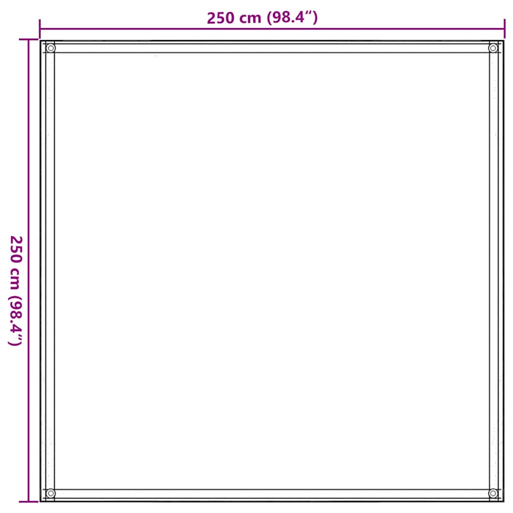 Tepih za šator 250 x 250 cm smeđi