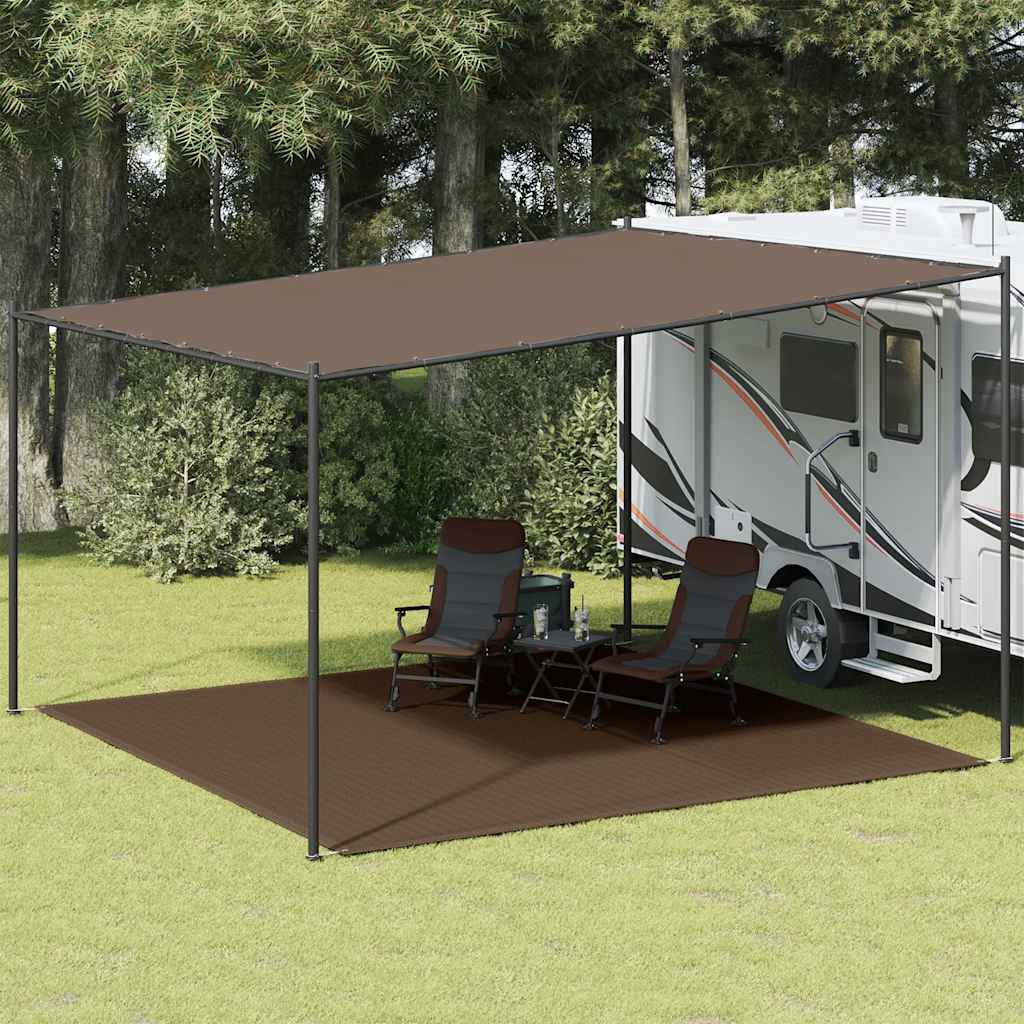Tepih za šator 400 x 400 cm smeđi