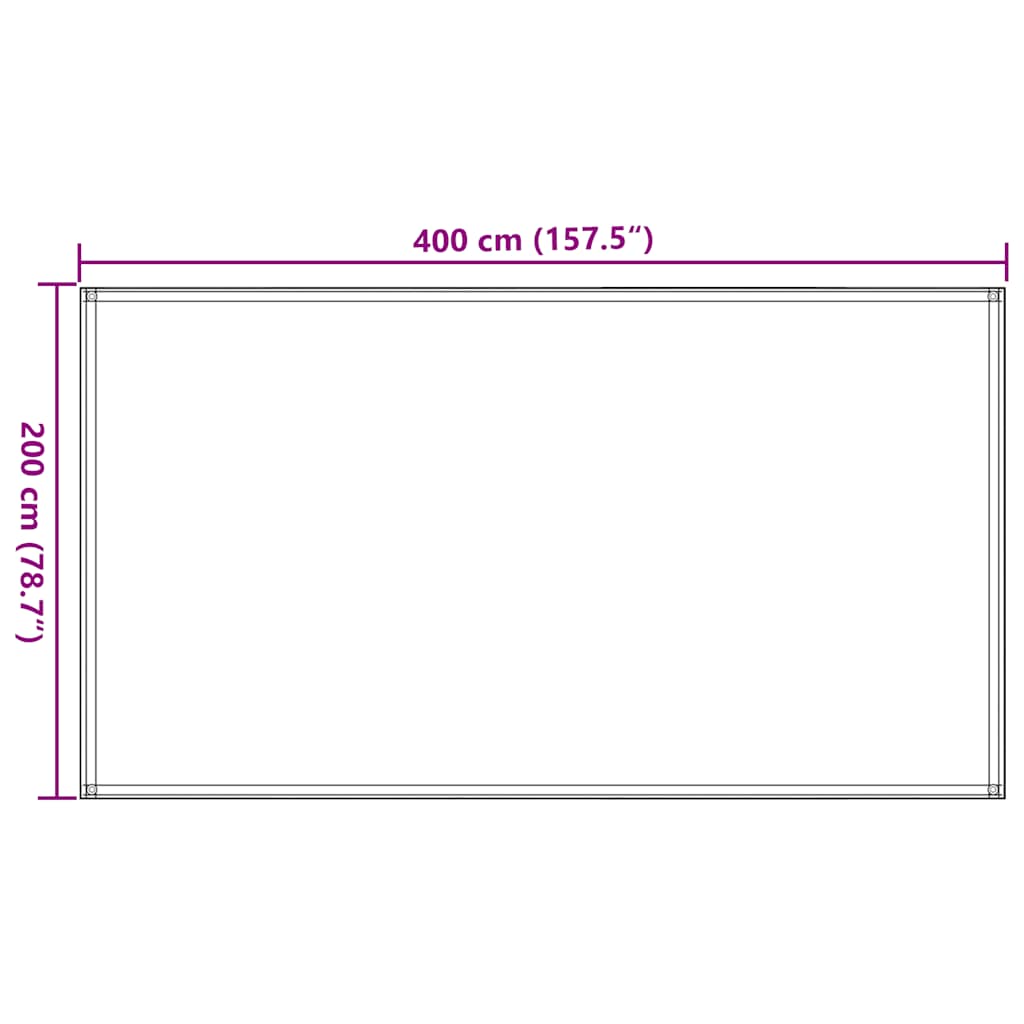 Tepih za šator 200 x 400 cm antracit i bijeli
