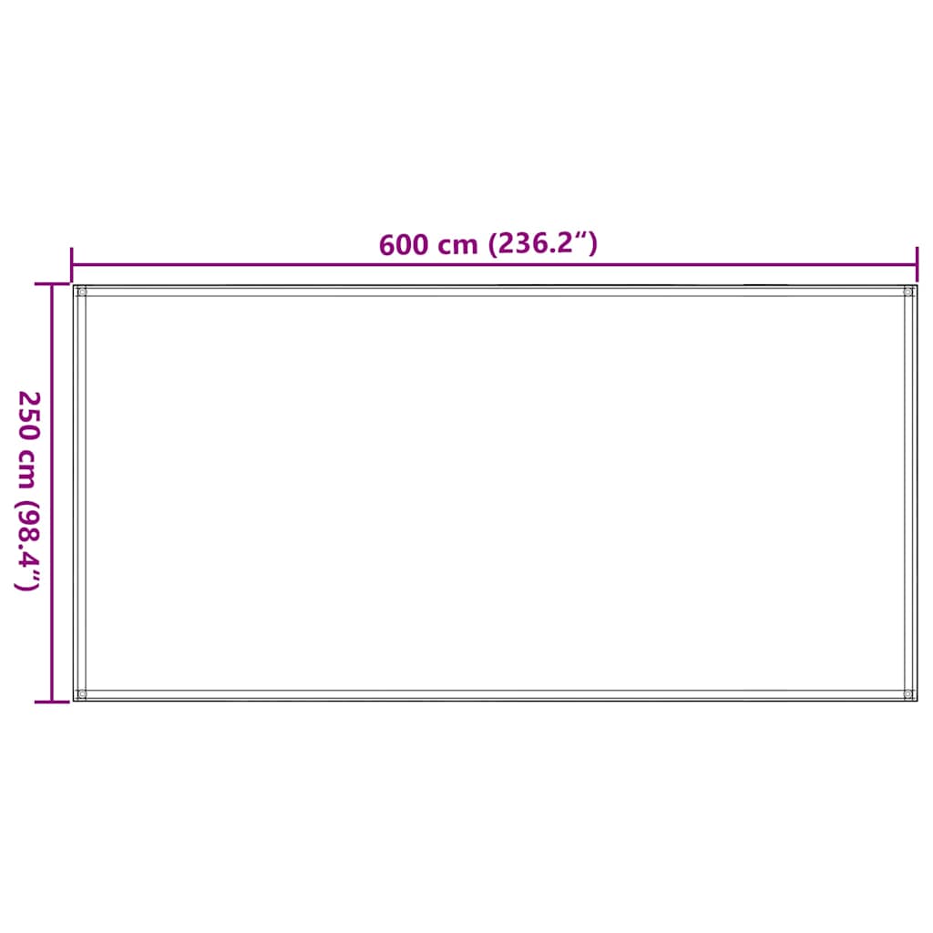 Tepih za šator 250 x 600 cm antracit-bijeli