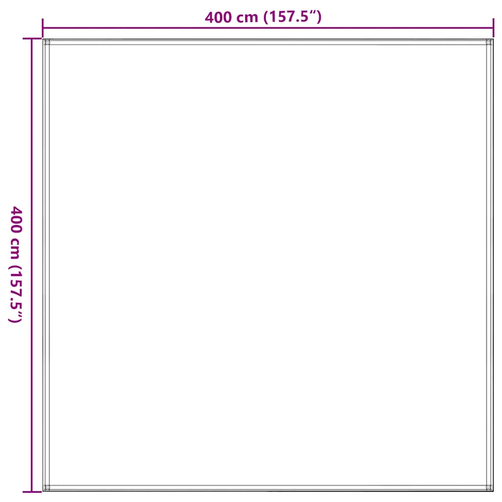 Tepih za šator antracit i bijeli 400 x 400 cm HDPE