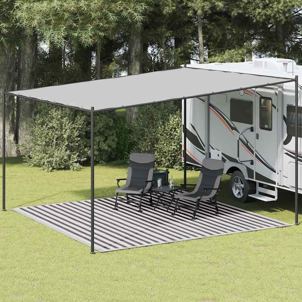 Tepih za šator antracit i bijeli 400 x 400 cm HDPE