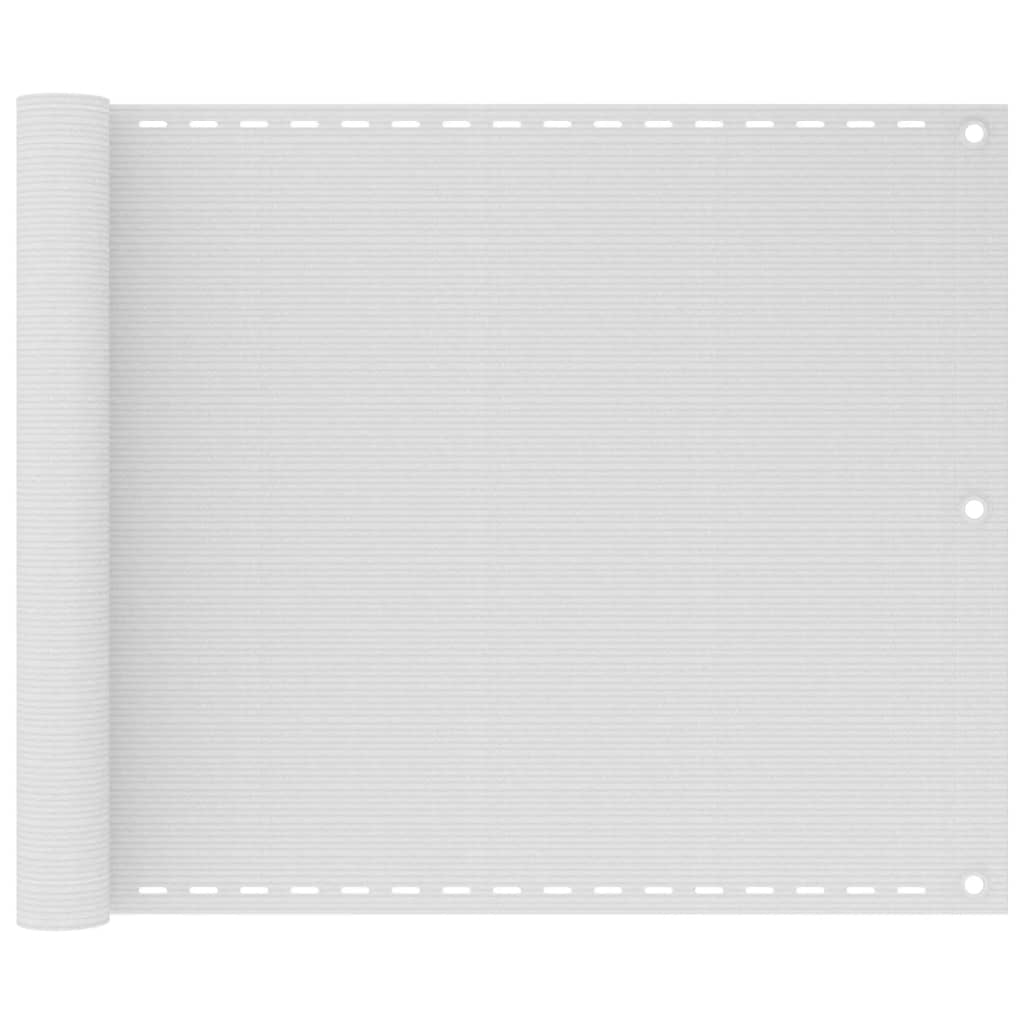 Balkonski zastor bijeli 75 x 500 cm HDPE