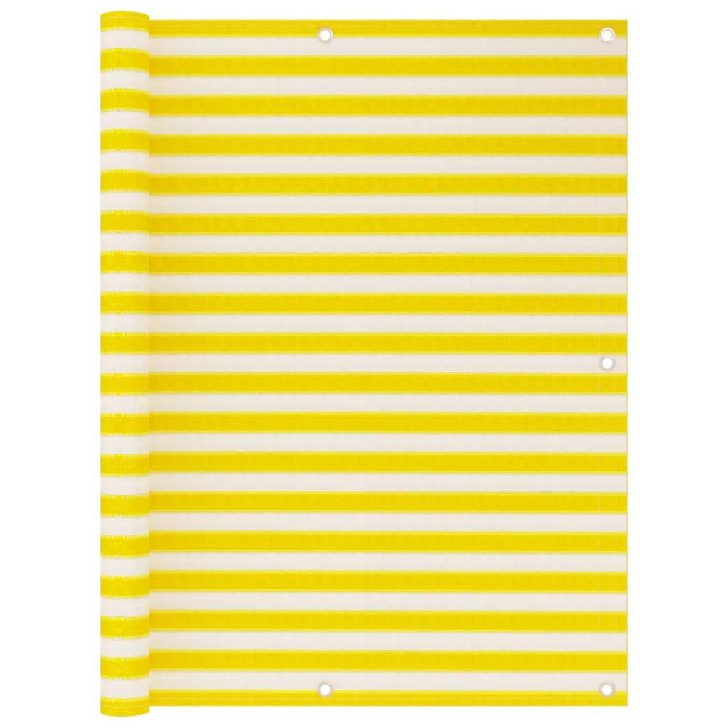 Balkonski zastor žuto-bijeli 120 x 600 cm HDPE