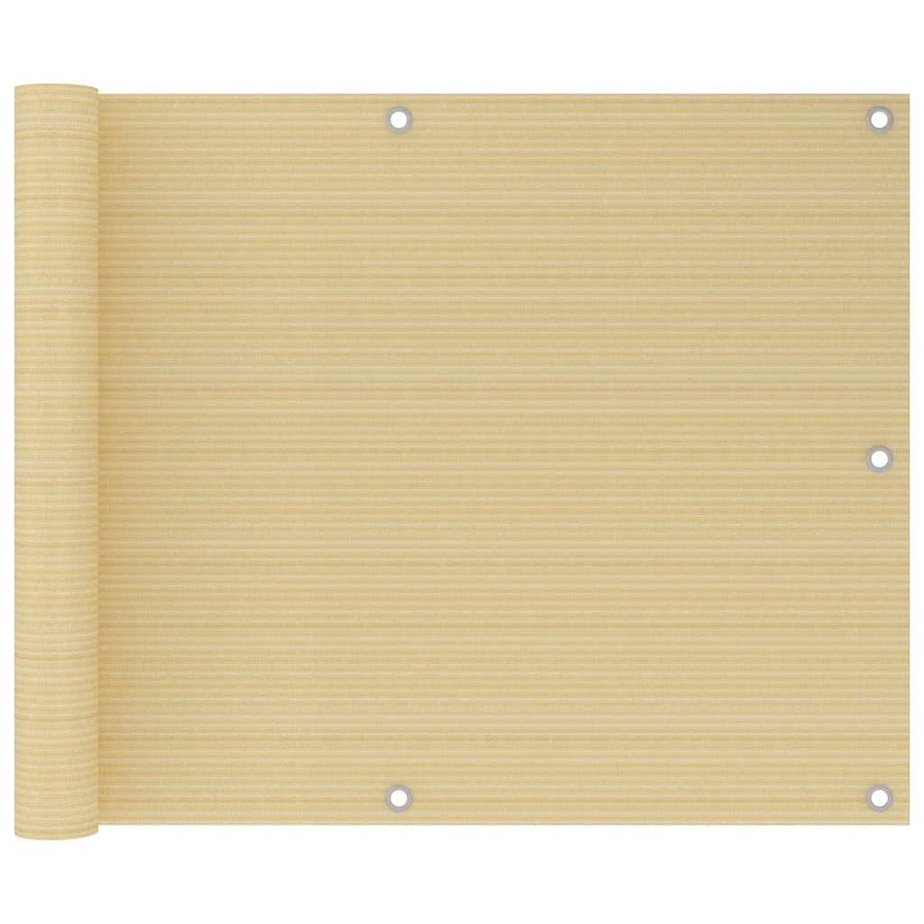 Balkonski zastor bež 75 x 300 cm HDPE