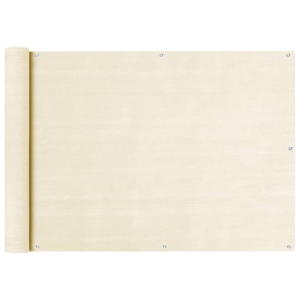Balkonski zastor krem 75 x 300 cm HDPE