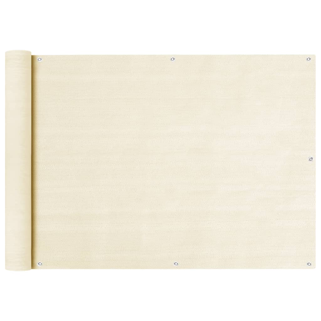 Balkonski zastor krem 75 x 600 cm HDPE
