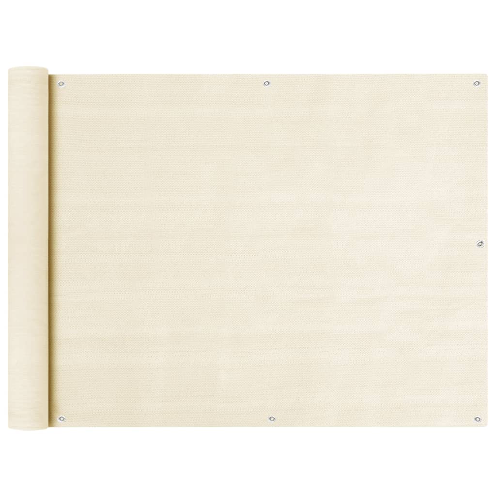 Balkonski zastor krem 90 x 300 cm HDPE