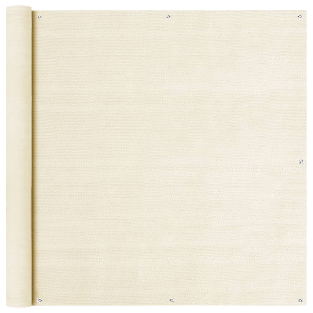 Balkonski zastor krem 120 x 600 cm HDPE