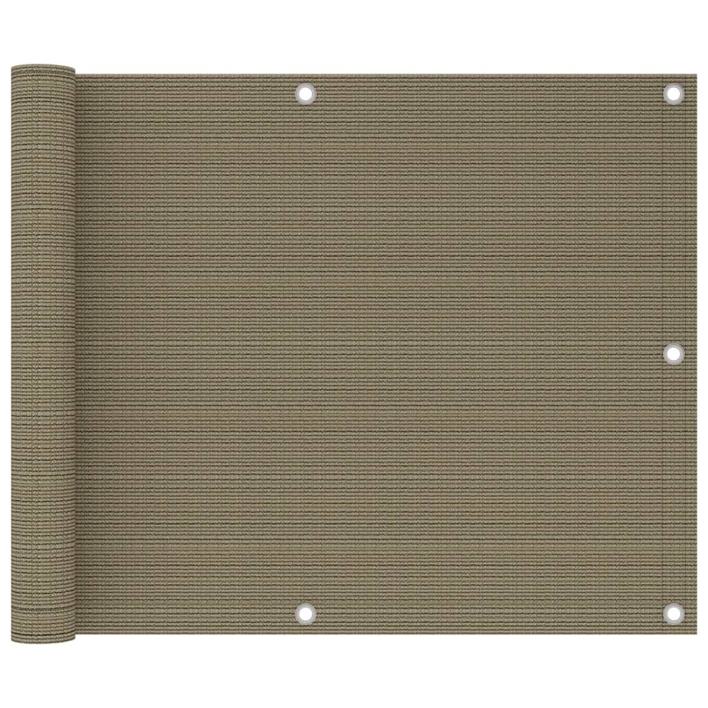 Balkonski zastor smeđe-sivi 75 x 300 cm HDPE