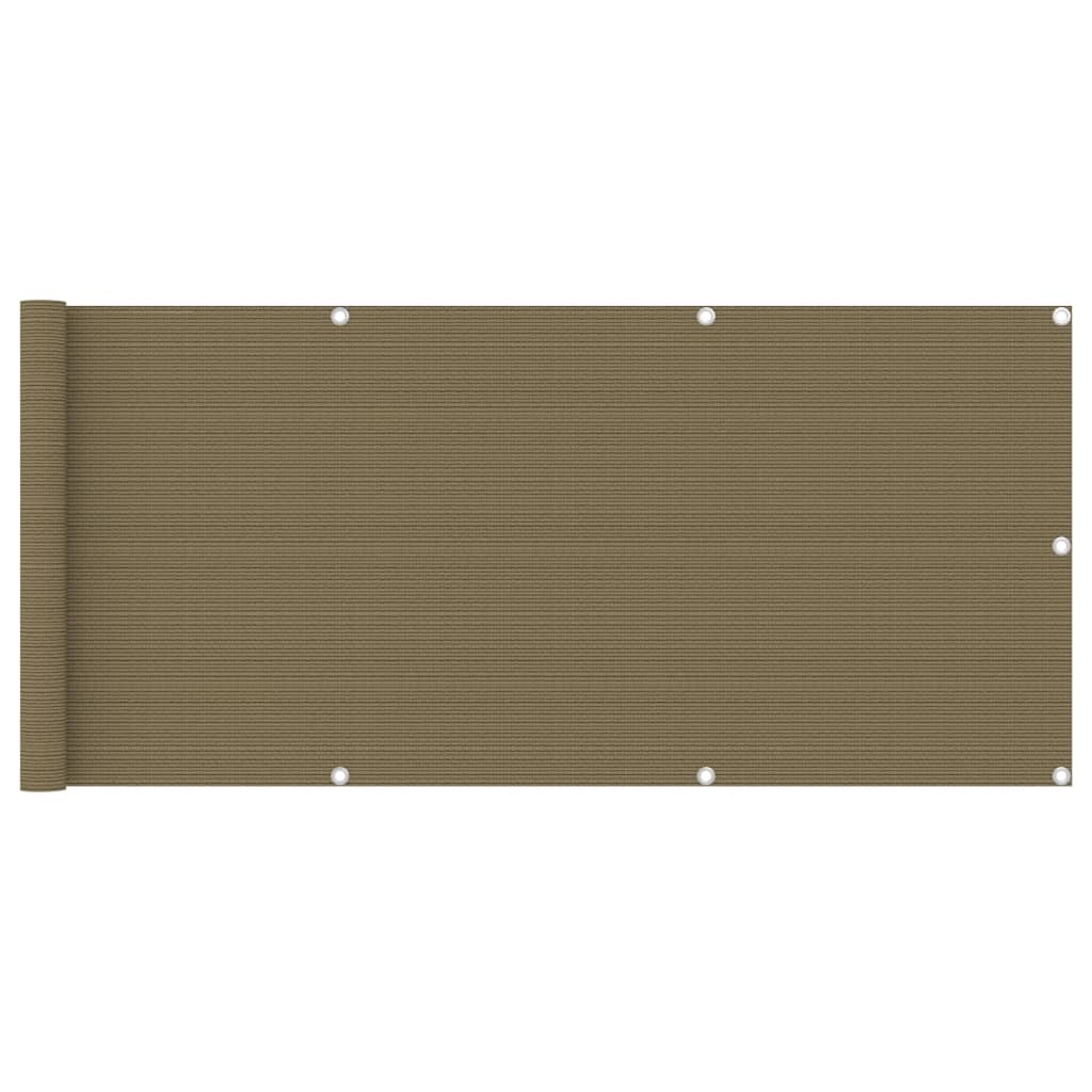 Balkonski zastor smeđe-sivi 75 x 400 cm HDPE