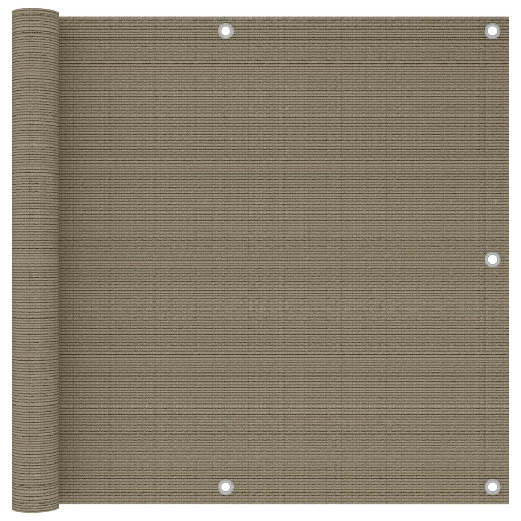 Balkonski zastor smeđe-sivi 90 x 300 cm HDPE